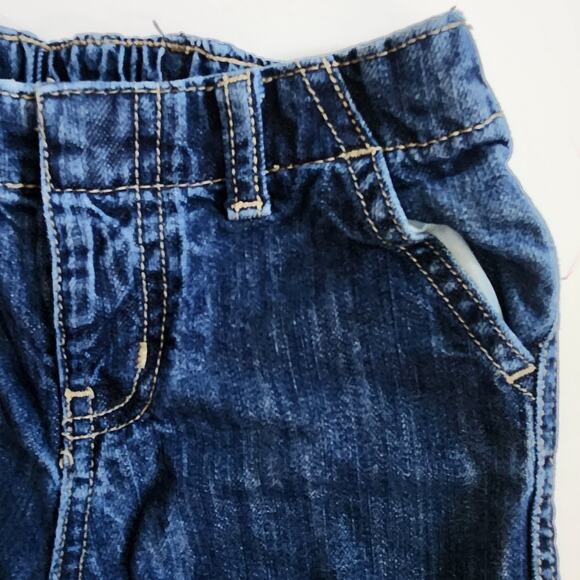 BabyGap Toddler Elastic Waist Dark Wash Denim Blue Jeans Size 18-24 Months - Picture 3 of 6